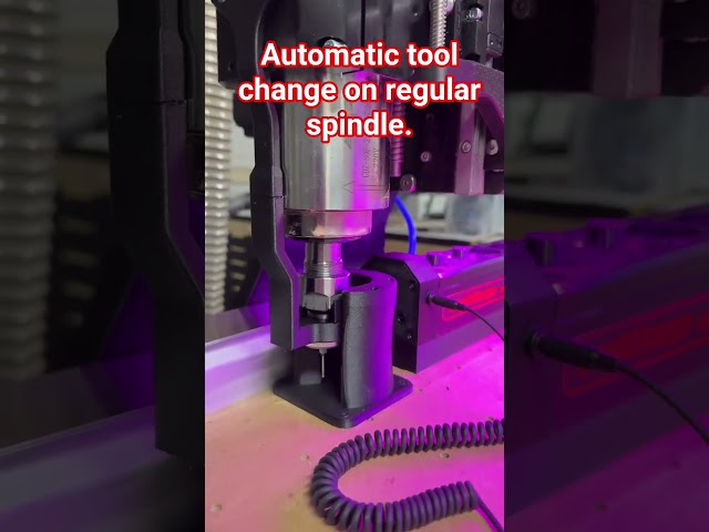 automatic tool change on regular cnc spindle