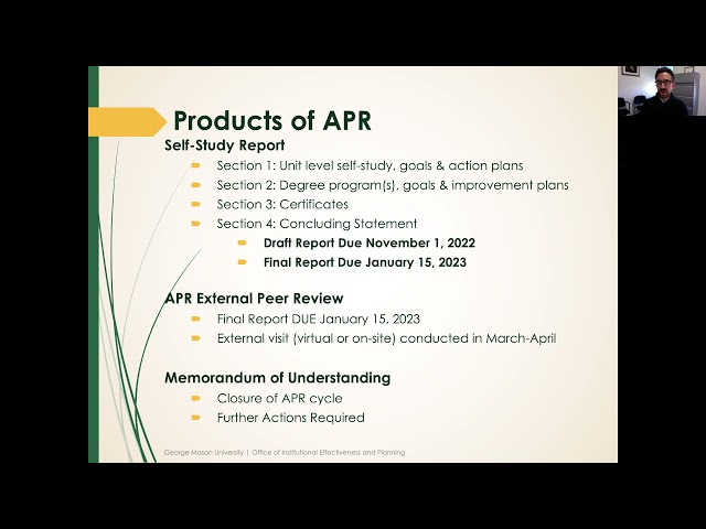 Academic Program Review (APR) Orientation - Fall 2021