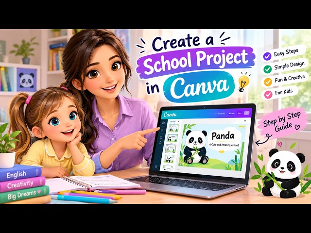 How to Create a School Project in Canva| Easy Step-by-Step Tutorial for Beginners