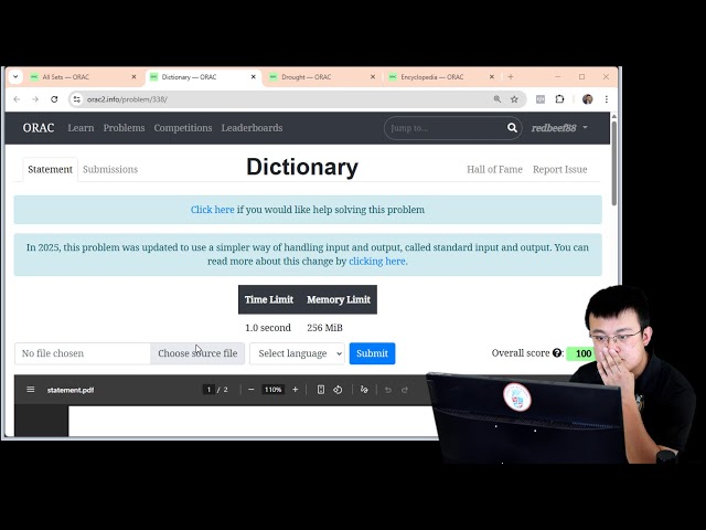 Australian Informatics Olympiad. Getting Started (Dictionary)