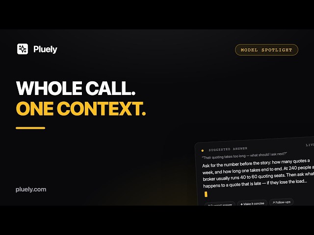 Whole Discovery Call Held in Context: The Next Question, Live, No Bot (Pluely, MiniMax M2)