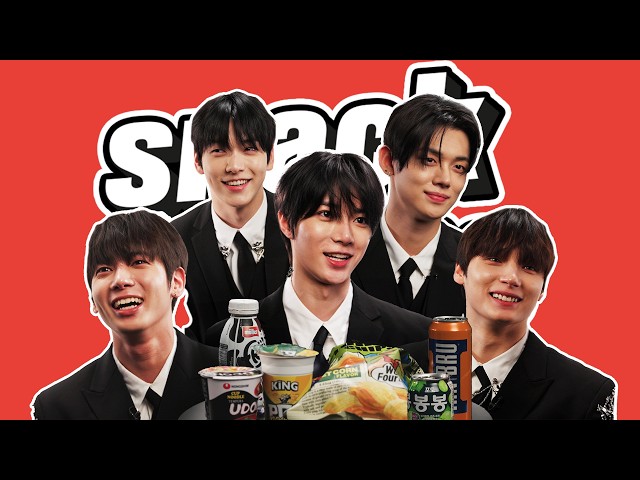 K-Pop Stars Tomorrow X Together Try British Snacks For The First Time | Snack Wars
