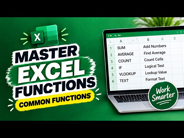 Most Useful Excel Functions You Need to Know | Common Functions Explained #excel #tutorial