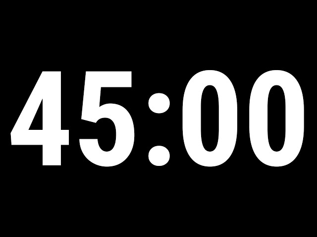 45 Minute Timer with Alarm | No Ads