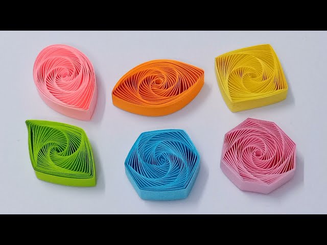 QUILLING VORTEX SHAPES (TEARDROP, MARQUISE, SQUARE, DIAMOND, HEXAGON AND OCTAGON)