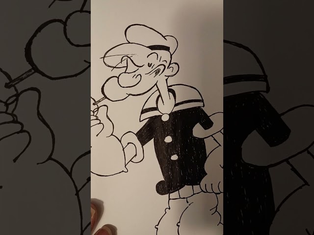 Drawing Challenge: Popeye! #popeye #cartoondrawing #cartooncharacters