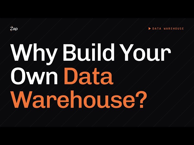 If you wouldn't build your own ERP - why build your own data warehouse?