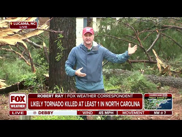 Tornado Kills At Least 1 In North Carolina Following Debby's Second Landfall