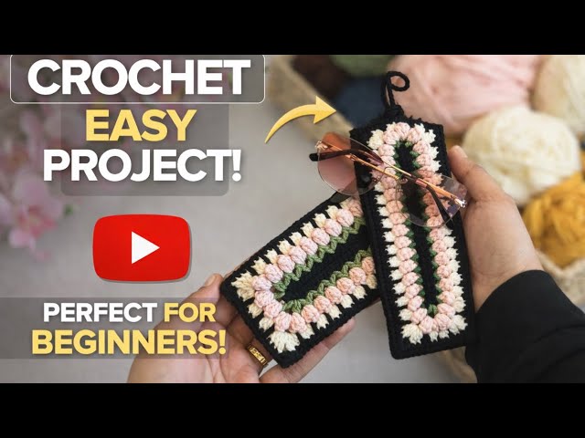 ⚡️easy crochet glasses/spects holder// easy to make//beginner friendly 