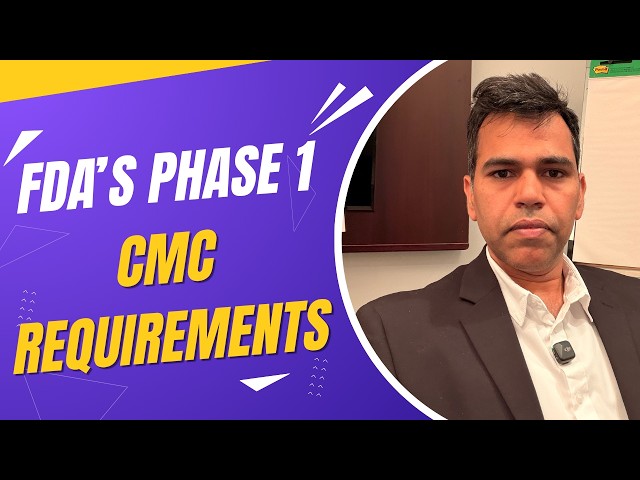 Phase-Appropriate CMC: What FDA Actually Needs in a Phase 1 IND?