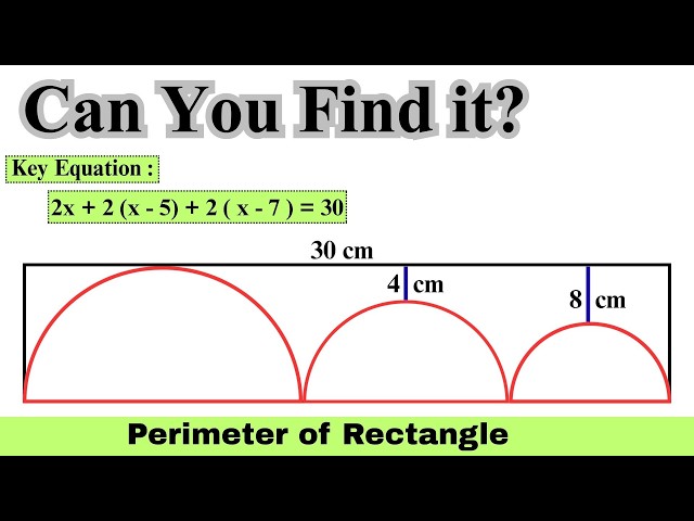 3 Semicircle In One Rectangle l Find The Perimeter