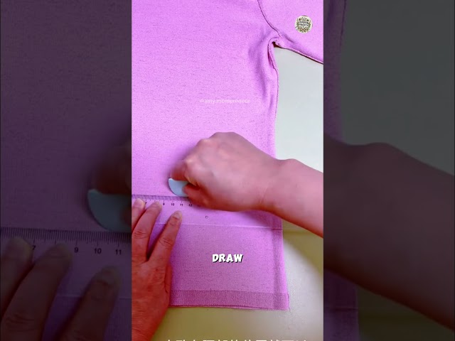 How to Fix an Oversized T-Shirt with Just 3 Simple Stitches! Easy T-Shirt Alteration #shorts #sewing