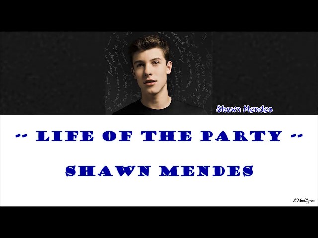 Shawn Mendes - Life of The Party (ENG_IND_Lyrics)