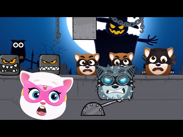 Red Ball 4 Fusion Battle Super Angela Vs All Raccoon Boss | Talking Tom Gold Run
