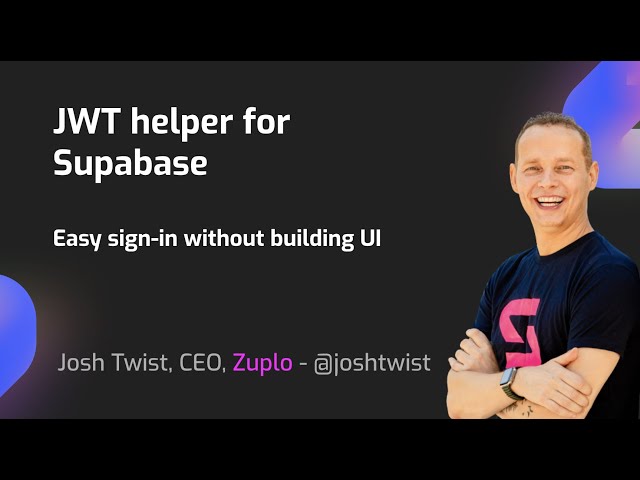JWT generator for Supabase