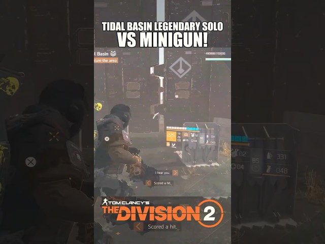 The Minigun Goes BRRRR… Tidal Basin Legendary SOLO 😈 - The Division 2 #shorts