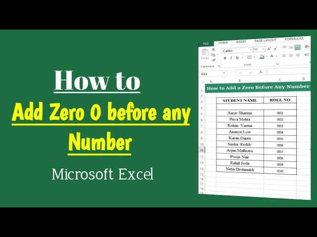 How to add zero 0 before any Number in Excel | Excel tricks #exceltips #exceltricks