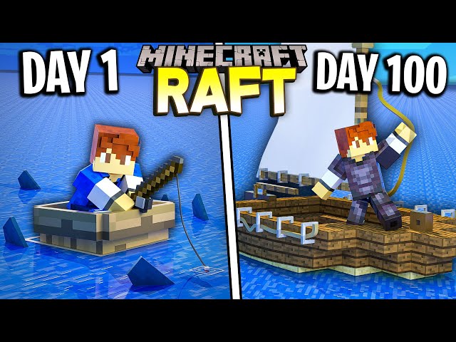 I Spent 100 Days in a Raft... (Minecraft)