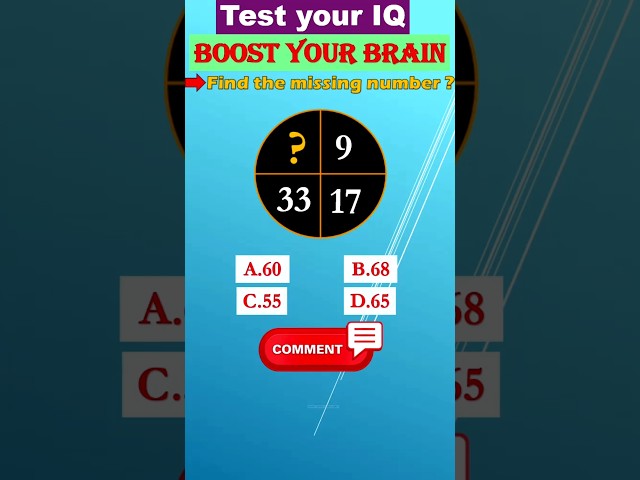 Quick IQ Test | Test Your IQ #quiz #iqtest #shorts