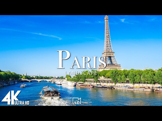 Paris 4K drone view • Stunning footage aerial view of Paris | Relaxation film with calming music