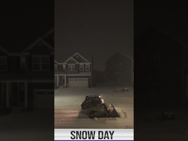Midnight snowplow shift is oddly satisfying #snow #asmr #work