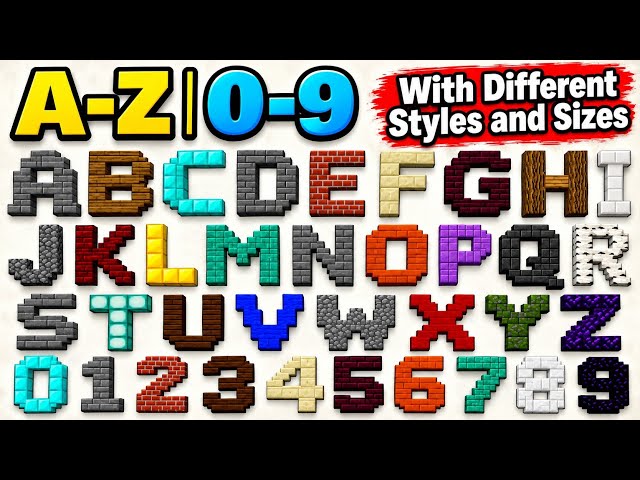 Minecraft Letters And Numbers Tutorial 