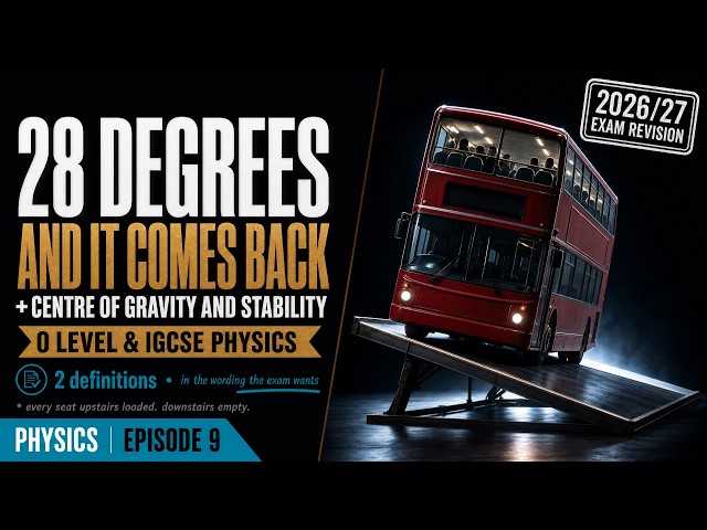 Centre of Gravity and Stability | Why a Bus Survives 28 Degrees | IGCSE & O Level