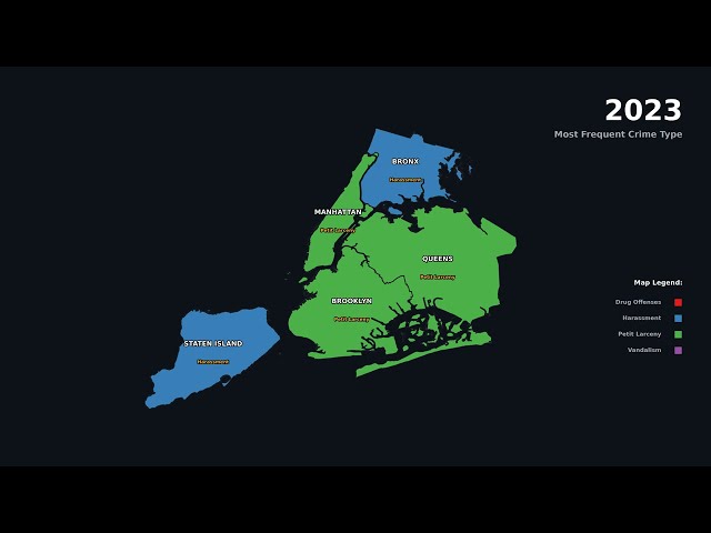 NYC's Most Common Crime Complaint in Every Borough, Mapped