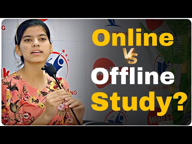 Online Vs Offline Study | Discussion |  Debate | Talks | Spoken English class in Lucknow