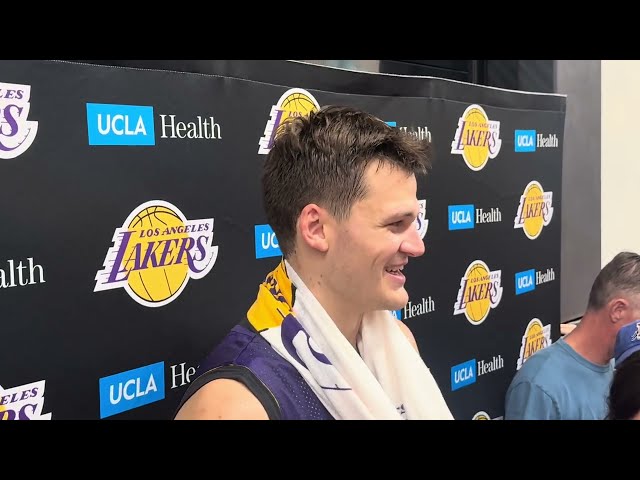 Walker Kessler is HYPED UP about Lakers coming out of first practice 