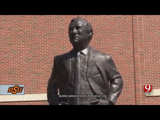 OSU Unveils Bronze Statue Of Former President Burns Hargis