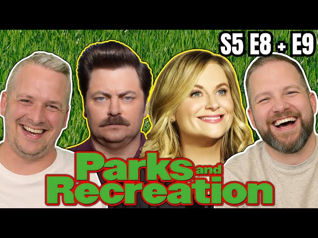 British Guys HILARIOUS Parks and Recreation Reaction S5 E8 + E9