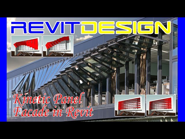 RD140. Kinetic Bifold Panel Facade in Revit.  Revit Parametric Design.