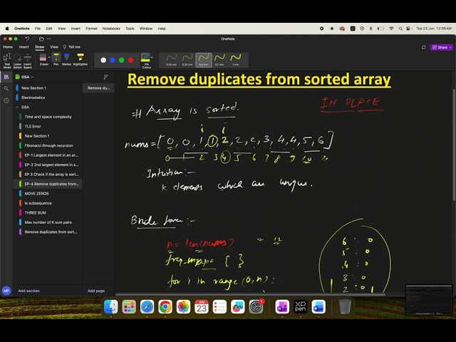 In-Place Duplicate Removal Technique