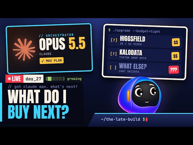 Day 27 - Upgrading My AI Workflow LIVE - I Got Claude Max, Now What Do I Buy Next?