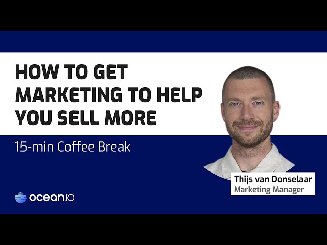 15-min Coffee Break: Marketing Alignment