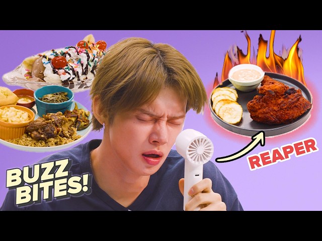 YEONJUN Tries American Foods For The First Time | Buzz Bites 