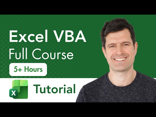 Excel VBA For Beginners Full Course Tutorial
