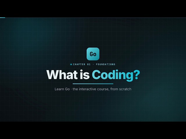 What is Coding? How Computers Run Code & Where Go Fits | Learn Go #1