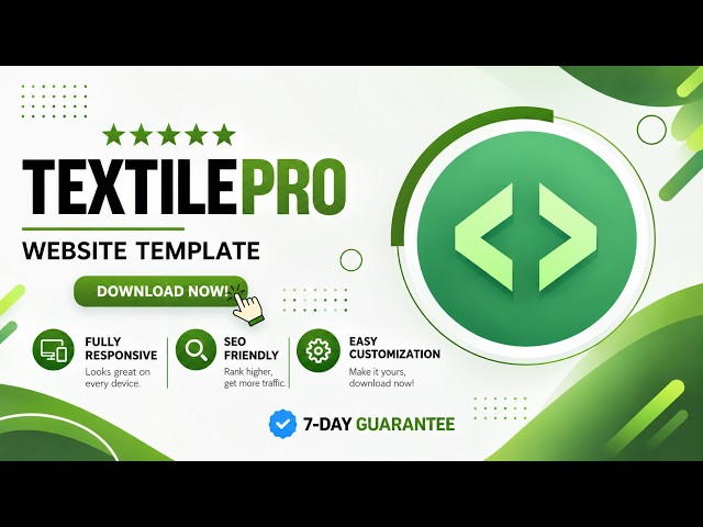 TextilePro — Landing Page Template Demo (HTML/SASS/Vanilla JS)