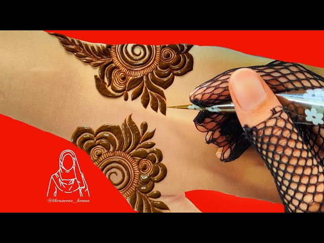 Very Beautiful Khafeef Henna Design | Latest Dubai style Henna Designs tutorial | #thouseenshenna