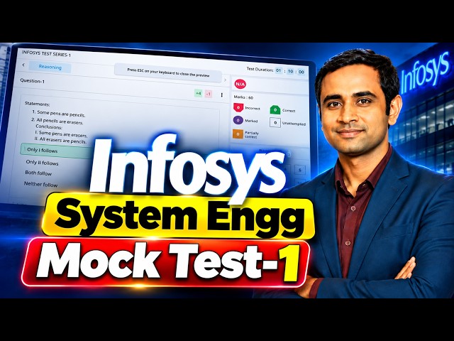Infosys System Engg Mock test-1 | Puzzles, Verbal Ability, Pseudo code, Aptitude/Reasoning