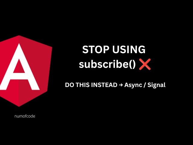 Stop Using subscribe() Everywhere in Angular! 😱 Do This Instead