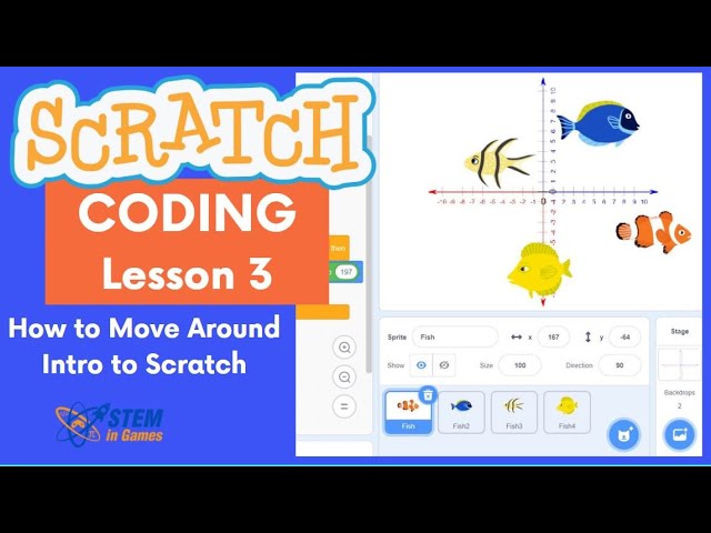 Scratch Coding Lesson 3 | How to use XY Coordinates | Free Beginner Programming Class