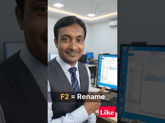 মাউস ছাড়াই ফাইল রিনেম করার সহজ উপায়! 🤯 (F2 শর্টকাট) #uniqueacademy #advancedlevel #experttuition