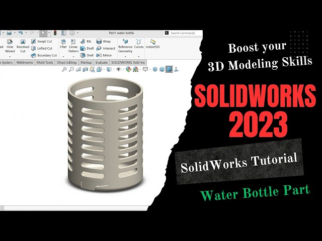 Water Bottle Part | SolidWorks Tutorials | Tips and Tricks 2026