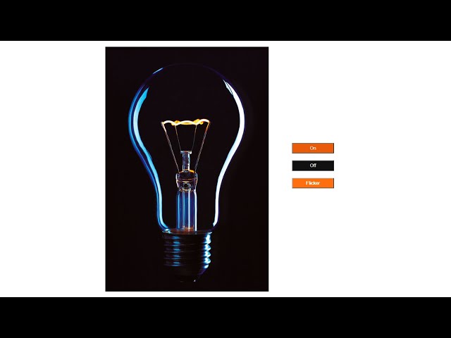 Bulb On/Off/Flickering project using React Js Hooks & CSS Animation&Filter