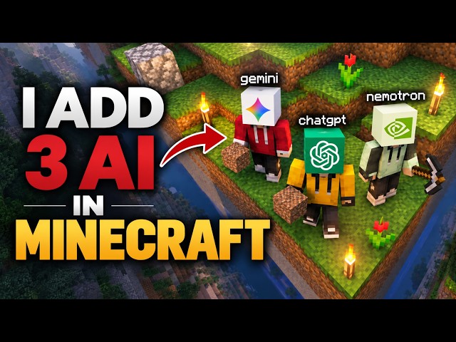 I Put 3 Different AIs Inside Minecraft… They Think by Themselves!🤯