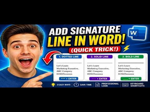 Signature Line in Word: 3 Methods You Need to Know