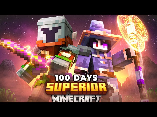 We Survived 100 Days of DUO SUPERIOR RPG in Minecraft